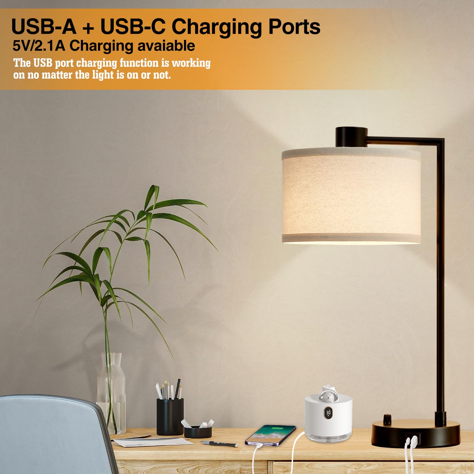 Luvkczc bedside lamp dimmable lighting ideal for relaxing evenings and focused tasks.