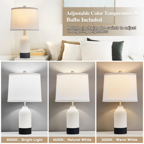 Luvkczc two-pack bedside lamps ready for quick setup and balanced illumination.