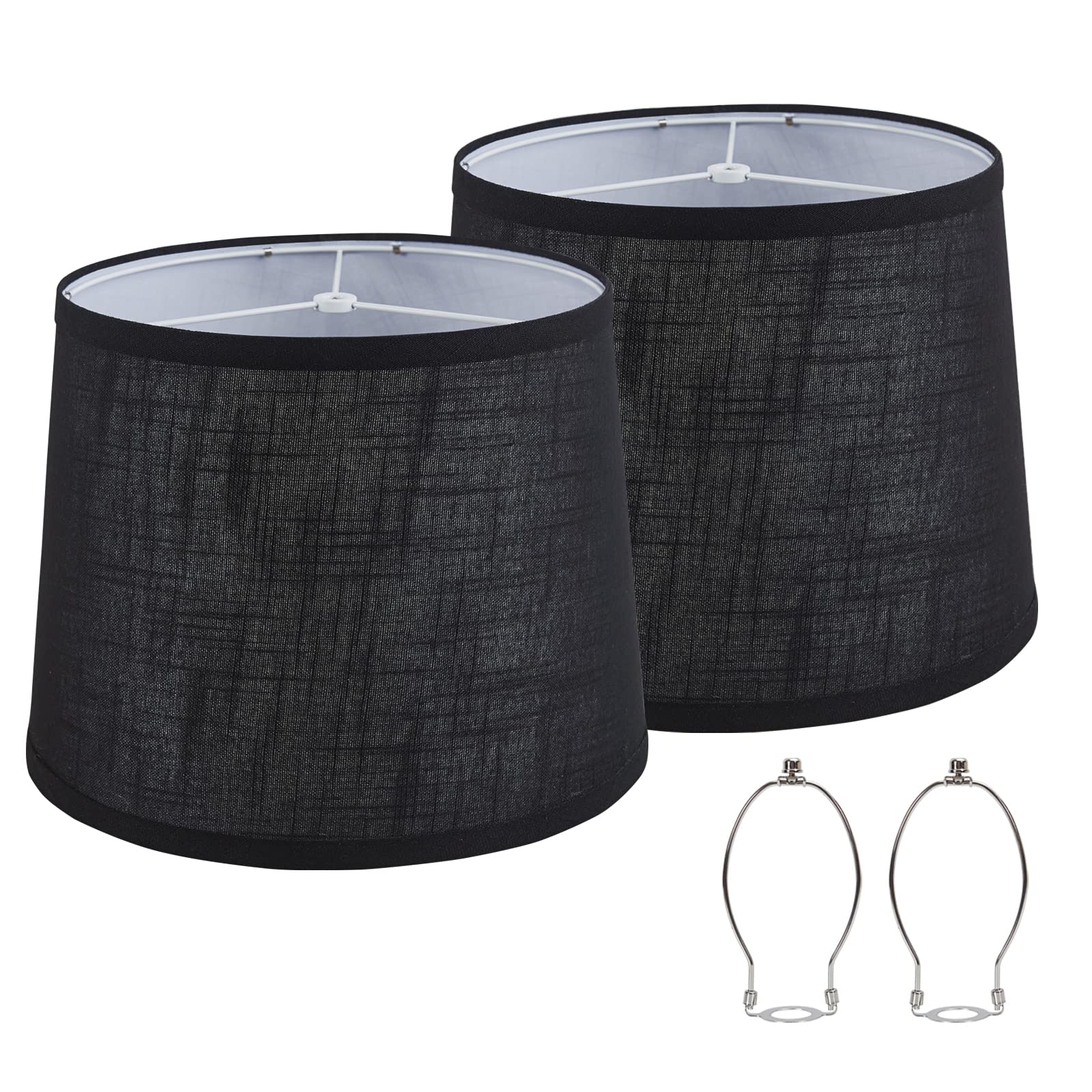 Luvkczc black bedside lampshade set 2 enhances bedside lighting with a sleek look.