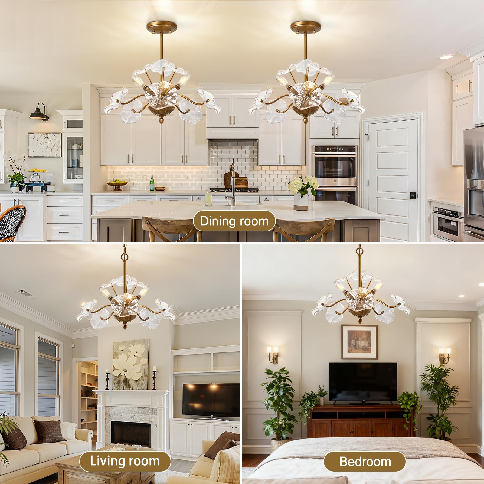 Luvkczc durable glass shades diffuse light evenly across living areas