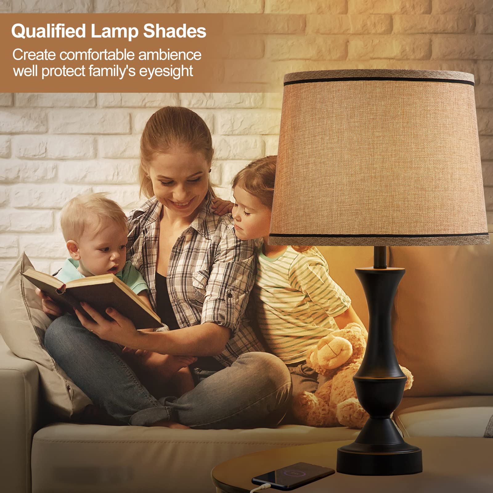 Luvkczc brown lampshades, dimensions 13x11x10, suitable for many fixtures.