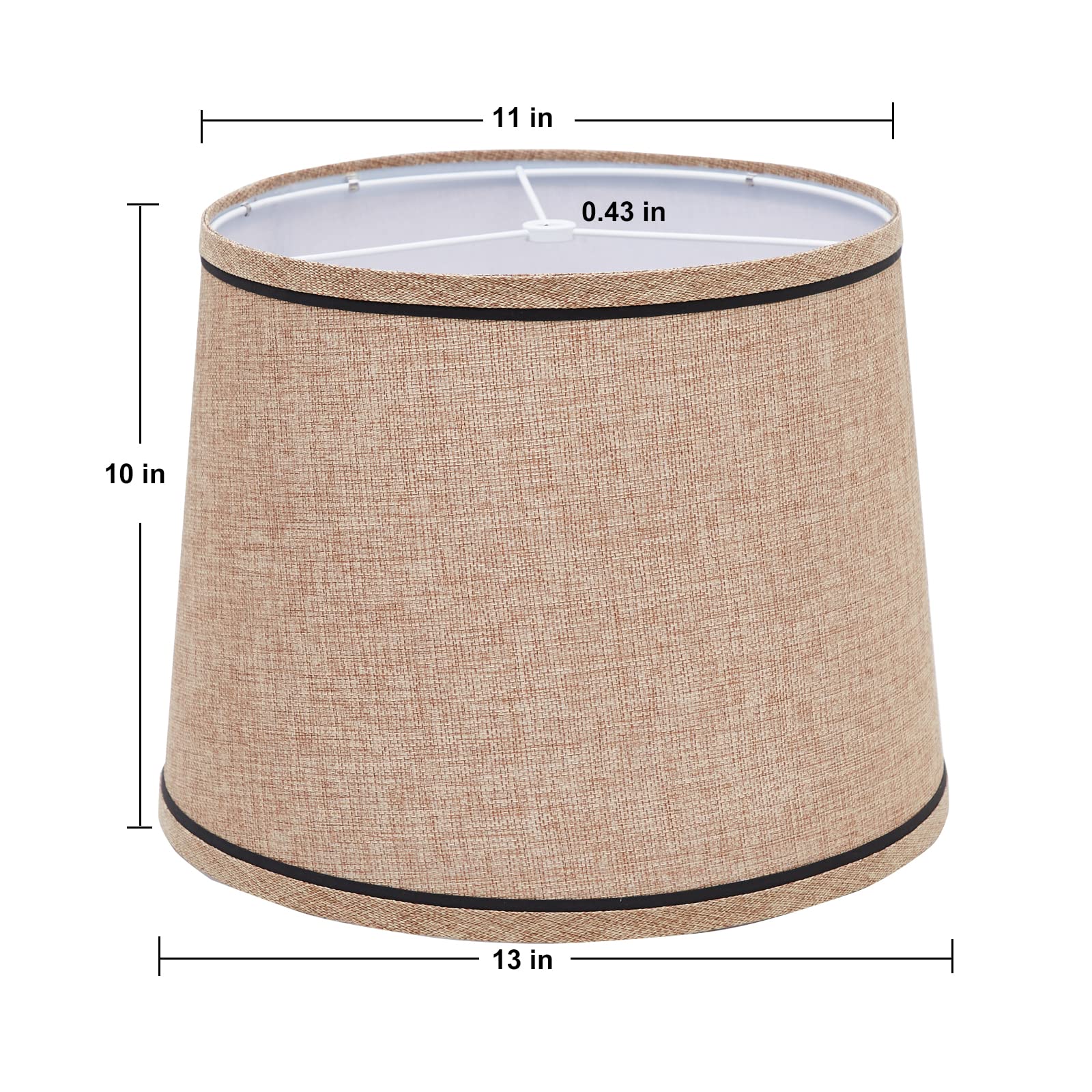 Luvkczc brown lampshades set 2, side view, soft even lighting.