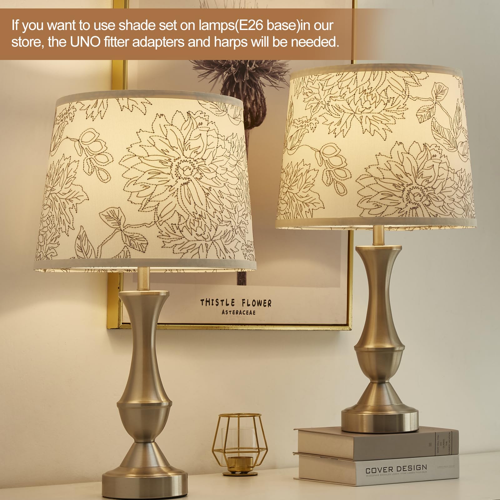 Luvkczc drum lampshades pair ideal for table lamps and floor lamps.