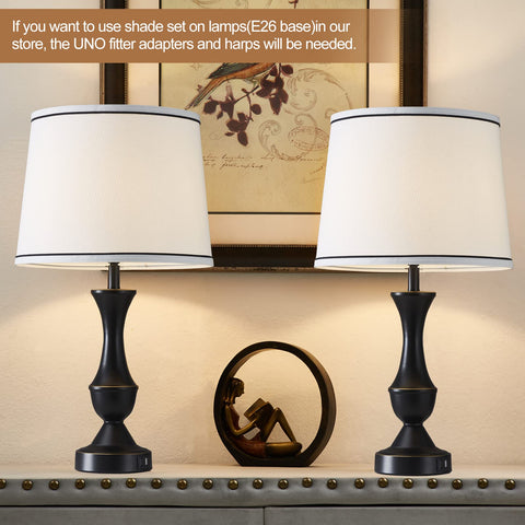 Luvkczc drum shade with harp holder included for retrofit.