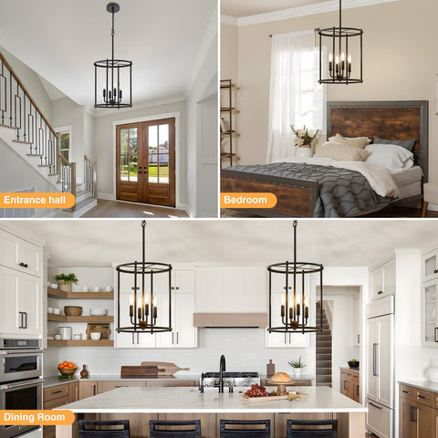 Luvkczc farmhouse chandelier ideal for dining rooms and kitchen islands