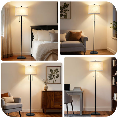 Luvkczc floor lamp emits 2700K warm light for cozy evenings