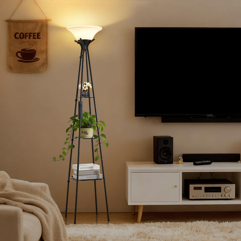 Luvkczc 69-inch standing lamp adds a stylish focal point to a room.