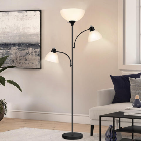 Luvkczc floor lamp 72-inch torchiere in black tree enhances ambient lighting.