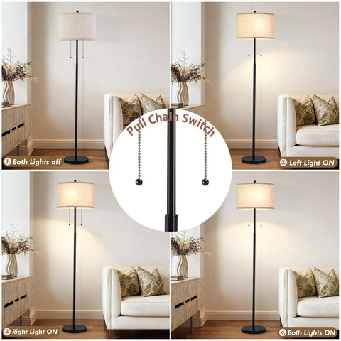 Luvkczc floor lamp installation steps show quick assembly