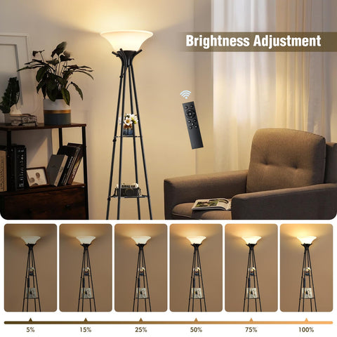 Luvkczc floor lamp color temperature 3000K–6000K for warm to cool ambience.
