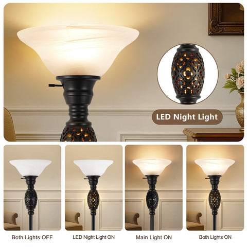 Luvkczc Floor Lamp four-way switch enables flexible brightness for any room.