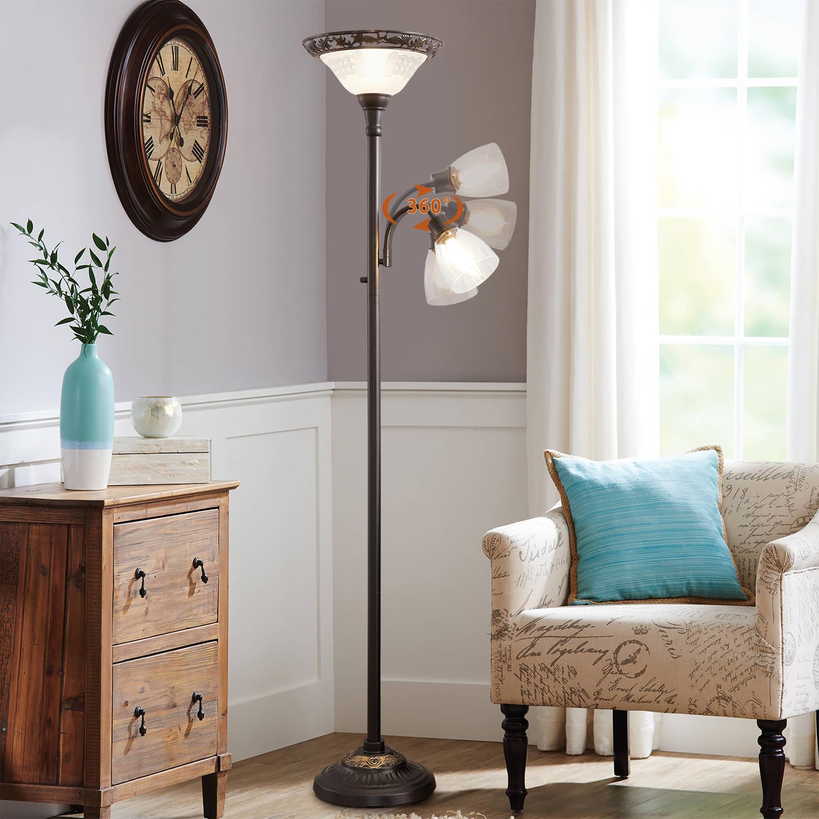 Luvkczc lamp features adjustable gooseneck for flexible reading.