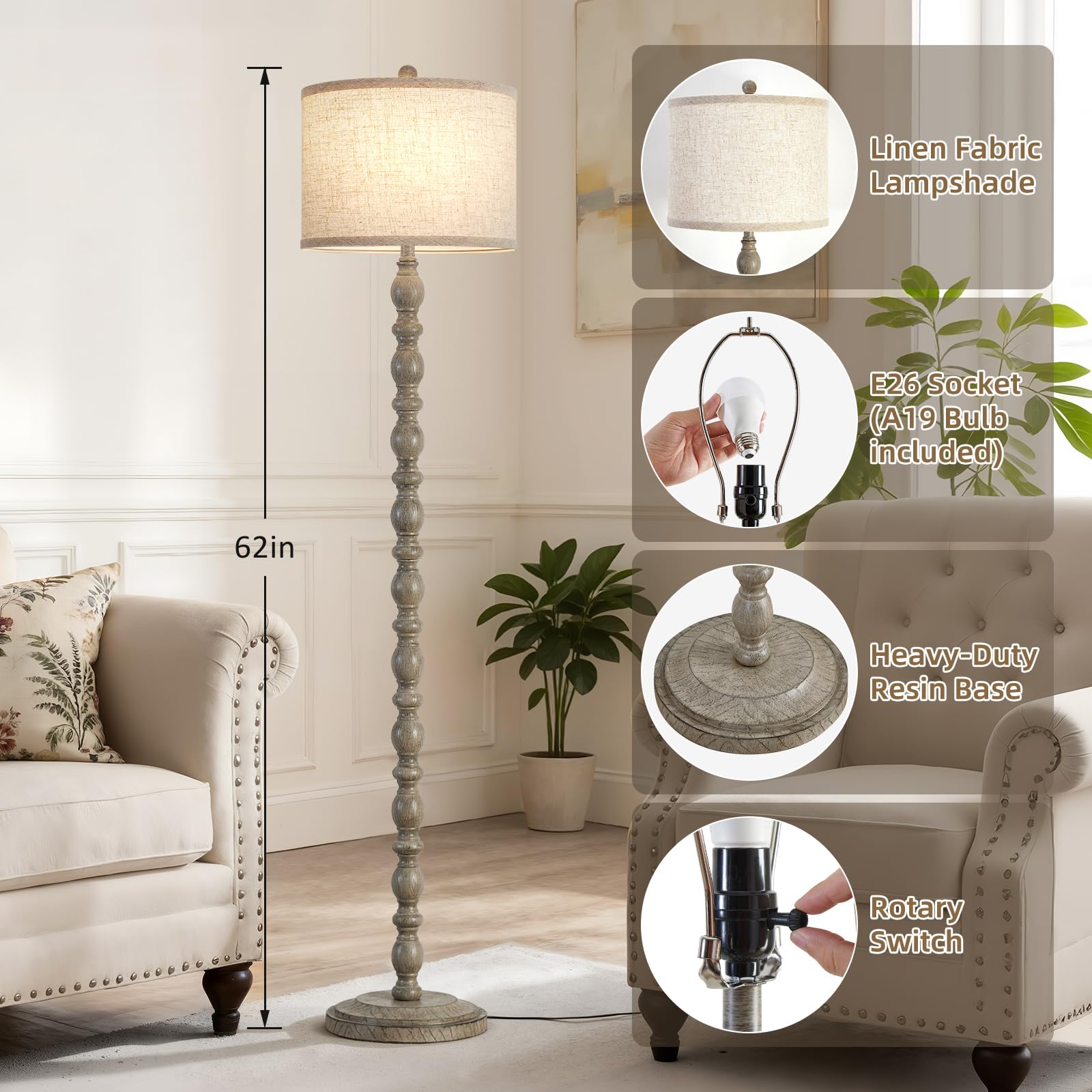 Luvkczc rotary switch closeup showcases easy control for color temperature and brightness.