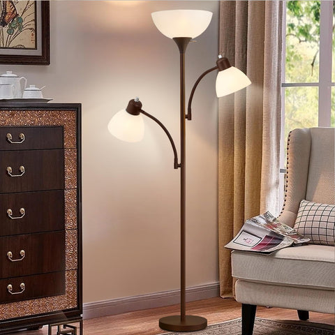 Luvkczc 72-inch tall torchiere floor lamp in a living room setup