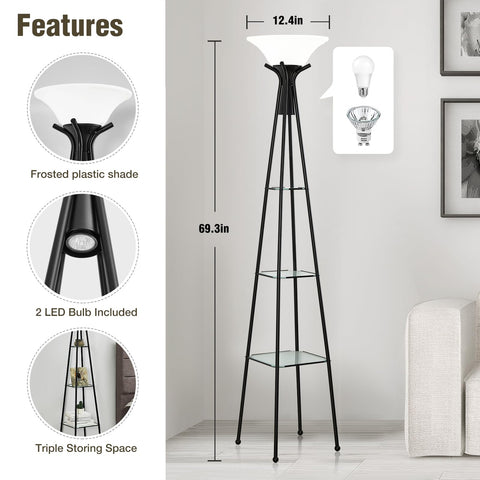 Luvkczc uplight shade delivers soft, diffused glow for cozy living room ambience.