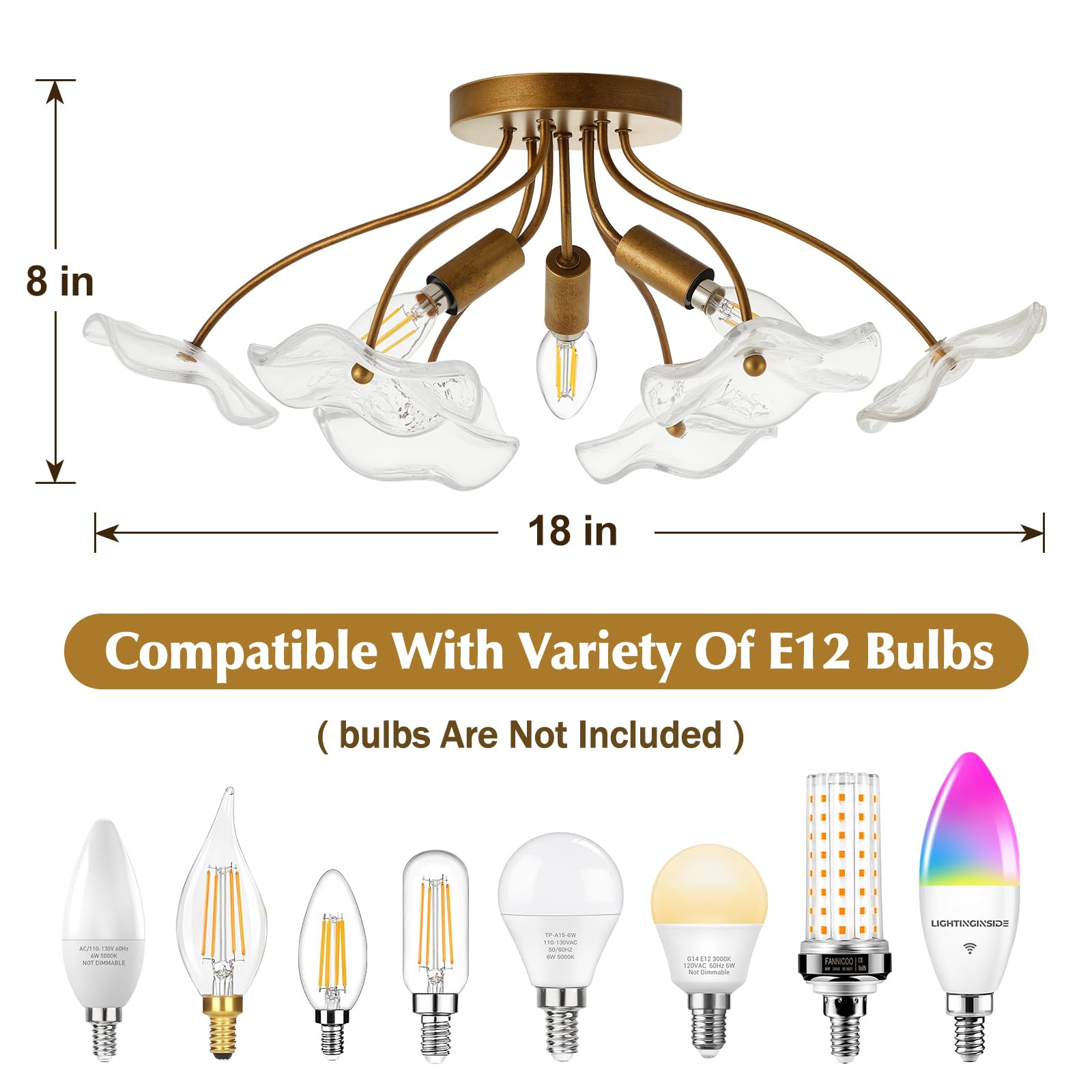 Luvkczc floral glass shade close-up shows vintage charm and warm glow.