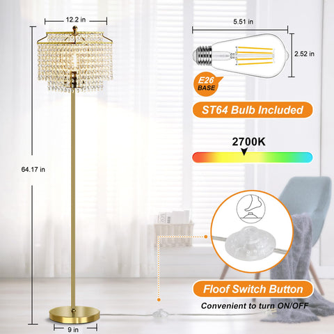 Luvkczc foot switch floor lamp easy hands-free operation