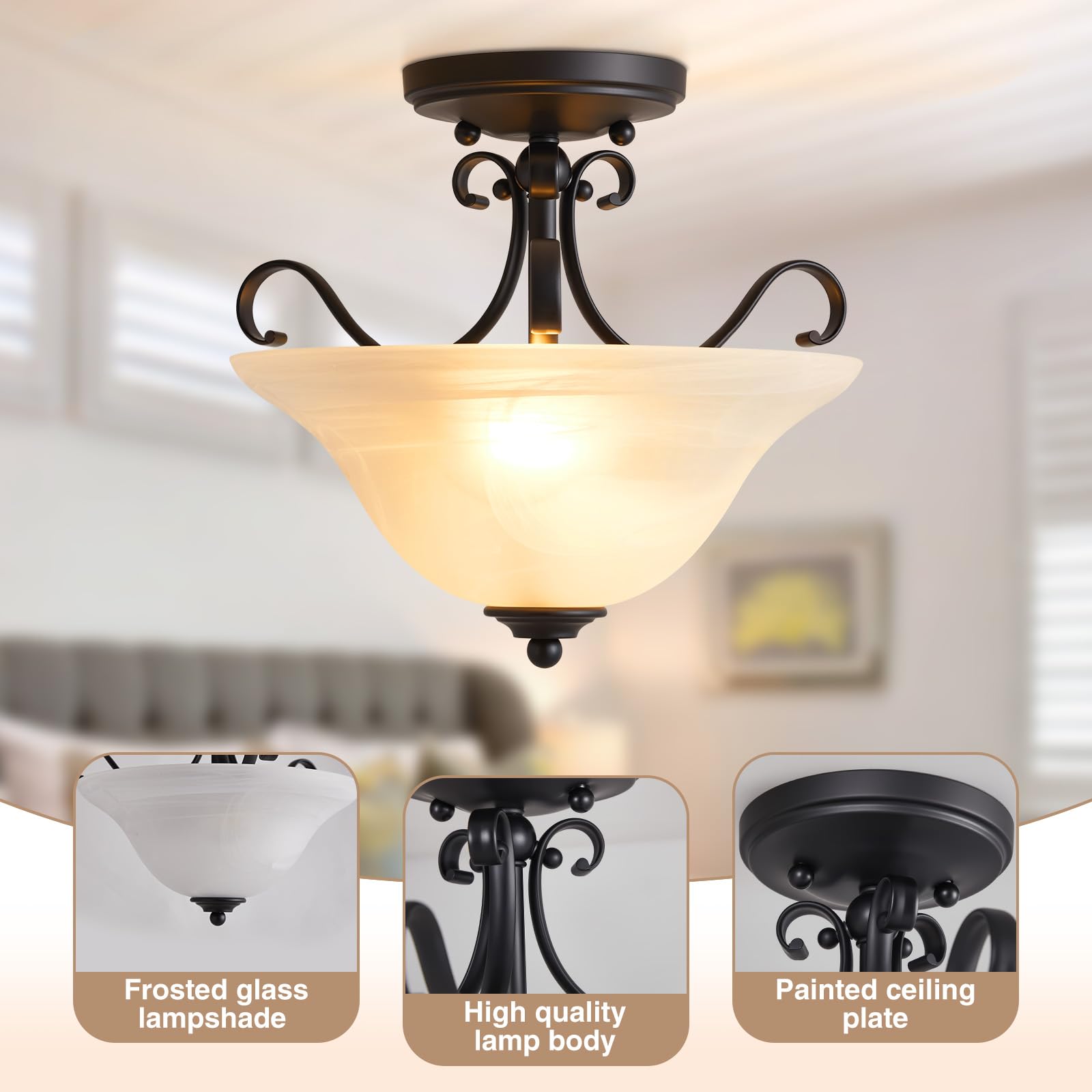 Luvkczc glass shade close-up shows refined texture for premium décor.