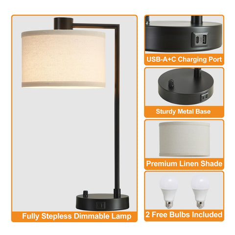 Luvkczc included 9W LED bulbs deliver warm 3000K light.