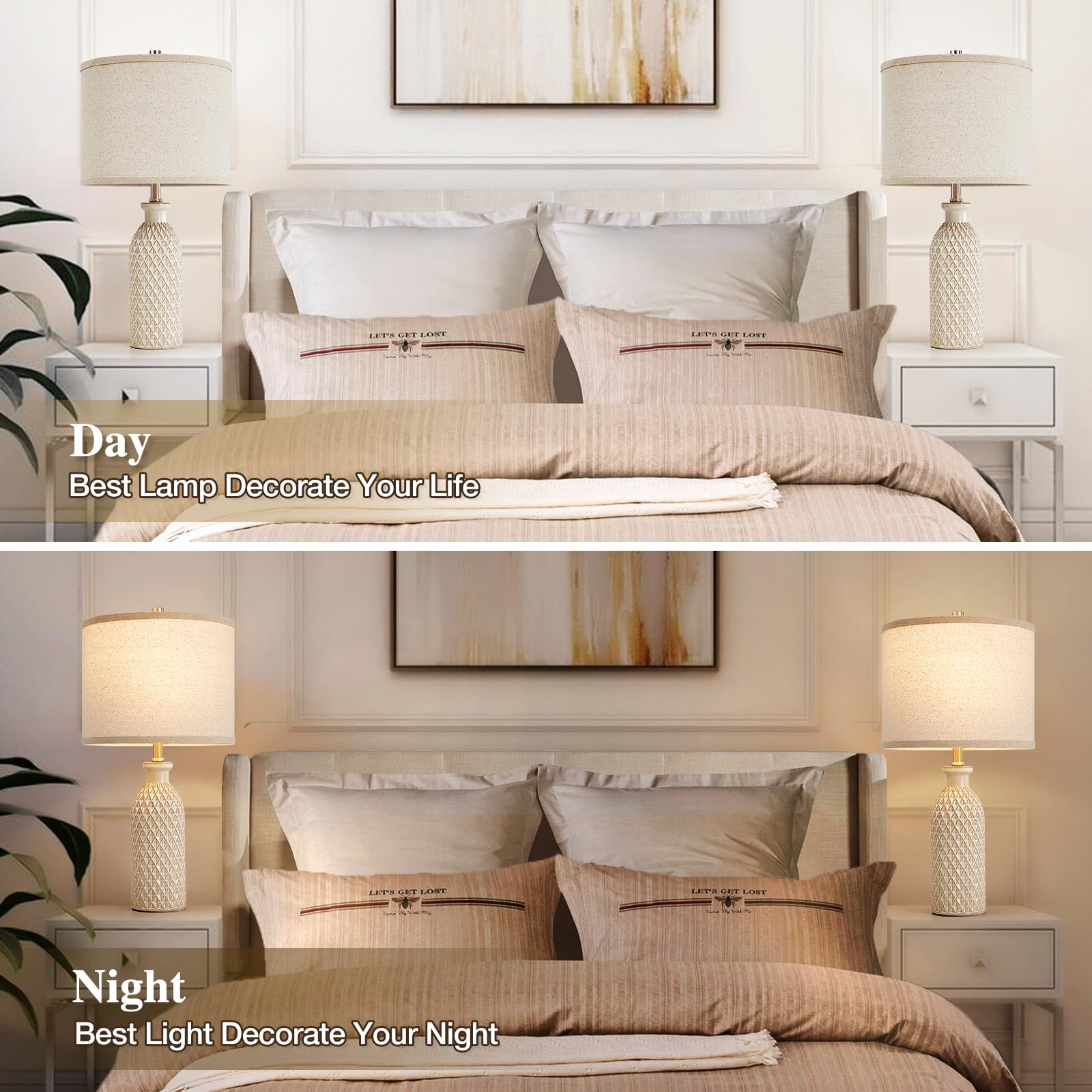 Luvkczc included 9W A19 LED bulbs deliver energy-efficient, steady illumination.