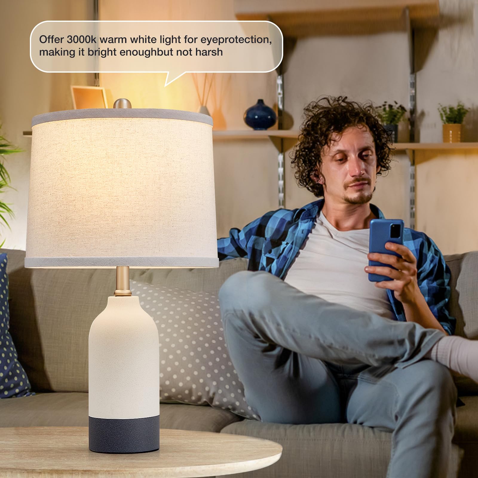 Luvkczc LED bulbs included ensure energy efficiency and smooth non-flicker lighting.