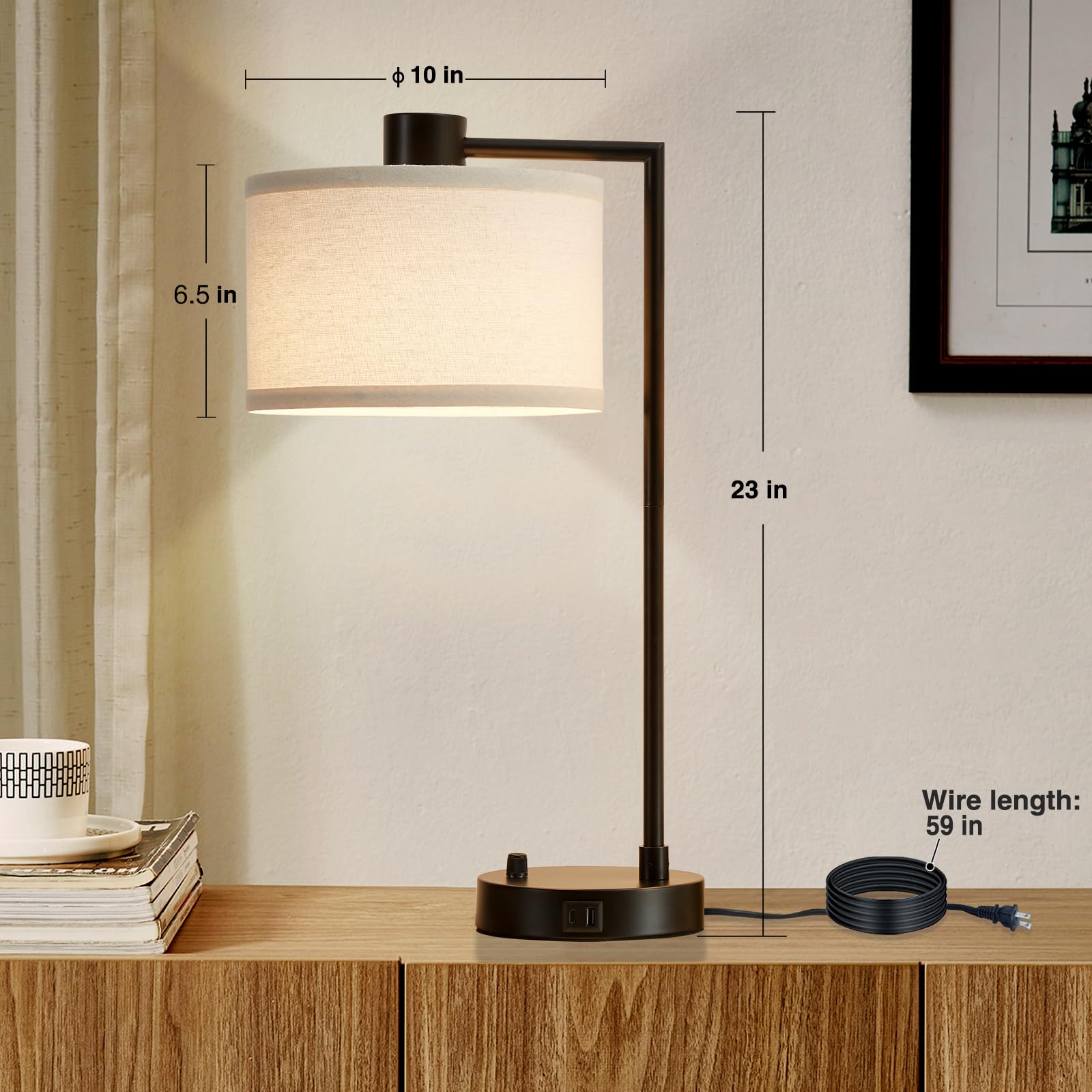 Minimalist, contemporary aesthetic suits bedrooms, living rooms, or offices.