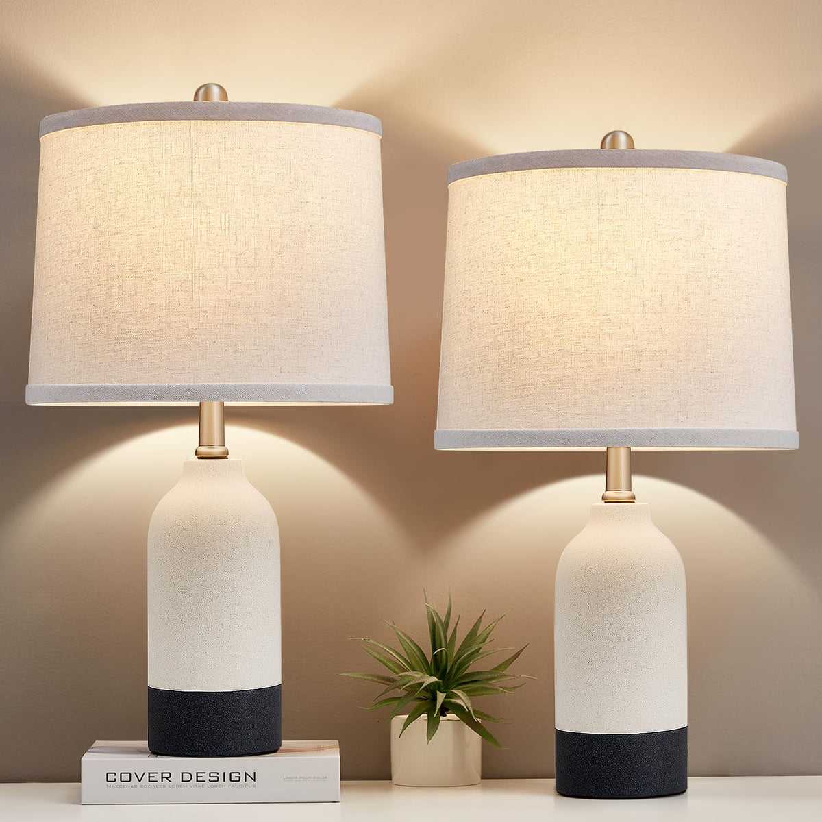 Luvkczc modern ceramic table lamp base enhances stability and style on any nightstand.