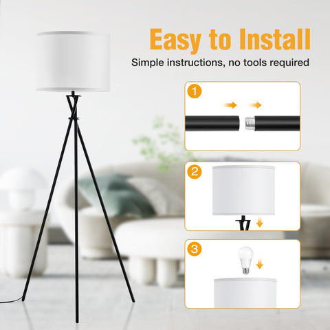 Luvkczc modern tripod lamp with neutral finish to suit diverse interiors.