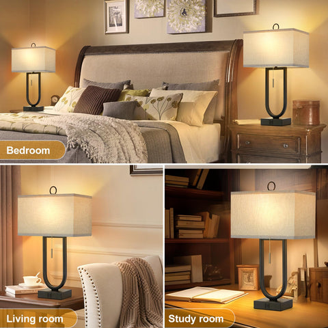 Luvkczc 24in tall lamp profile saves space on bedside tables.