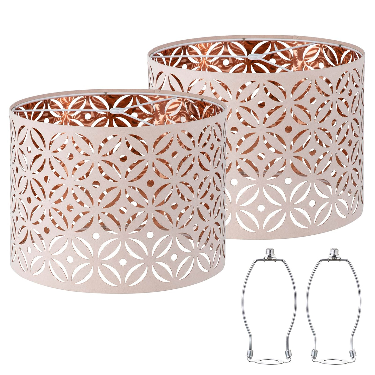 Luvkczc pink drum lampshades set of 2 for versatile lighting design