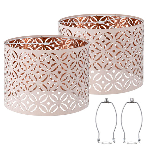 Luvkczc pink drum lampshades set of 2 for versatile lighting design