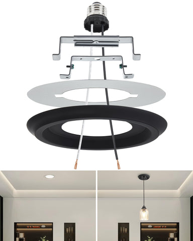 Luvkczc recessed can light conversion kit 5-6 inch for versatile ceiling lighting.