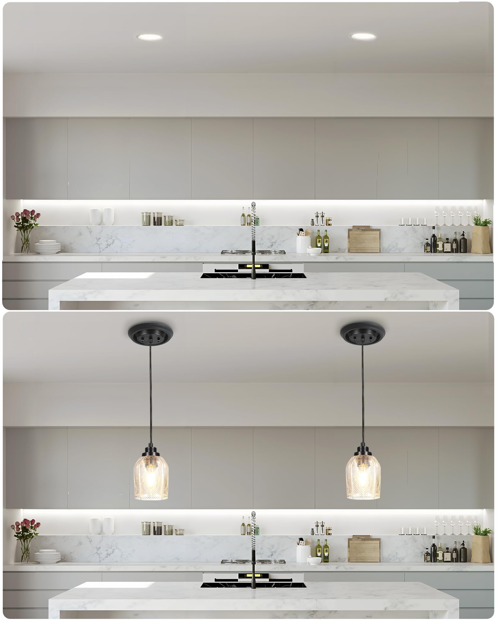 Luvkczc round ceiling plate provides clean flush finish after conversion.
