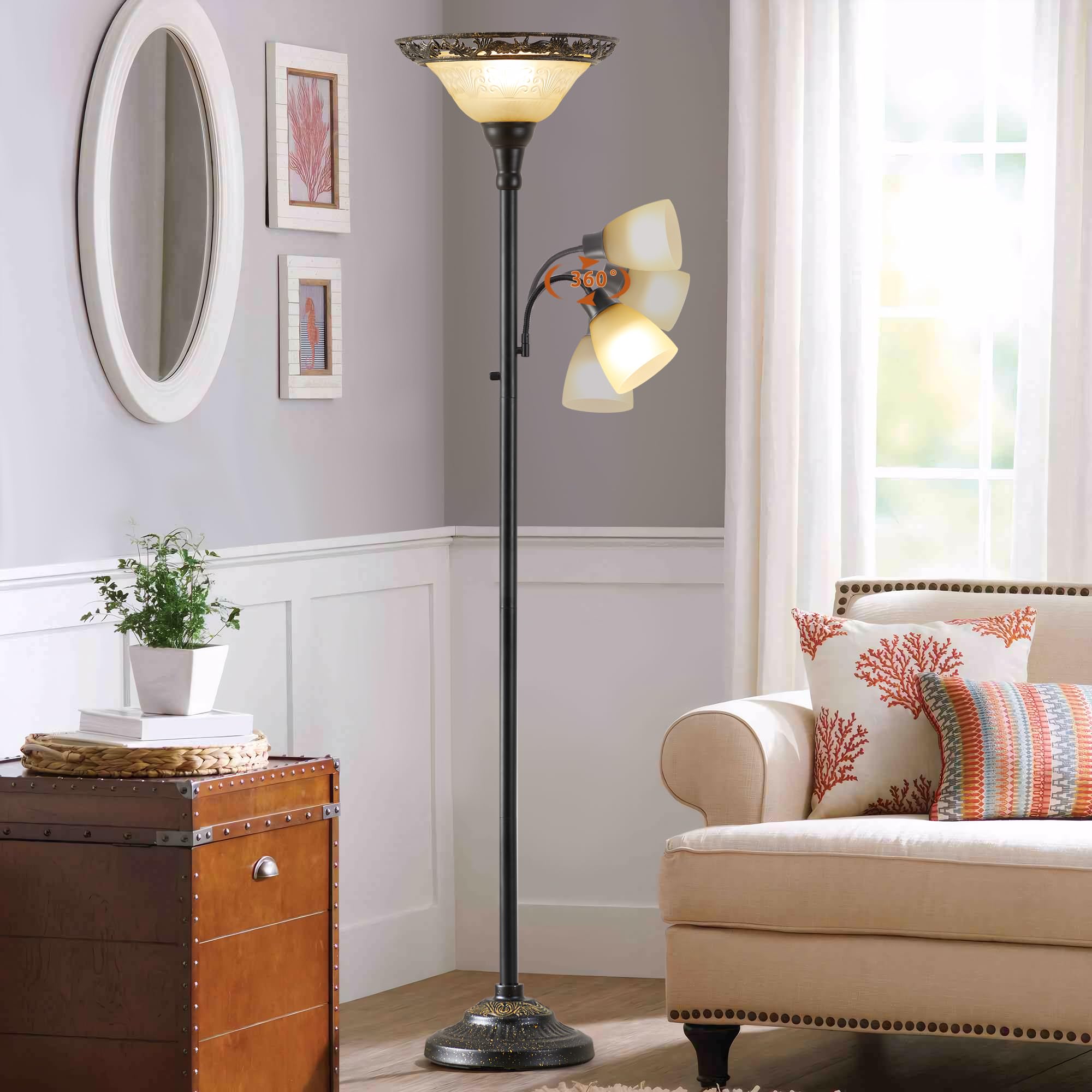 Luvkczc torchiere lamp with easy assembly for quick setup