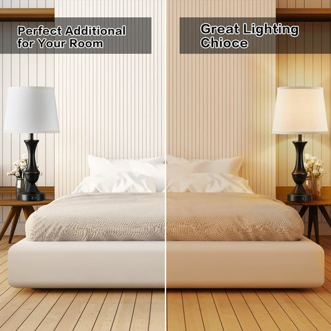 Luvkczc touch table lamps bulbs included for immediate use