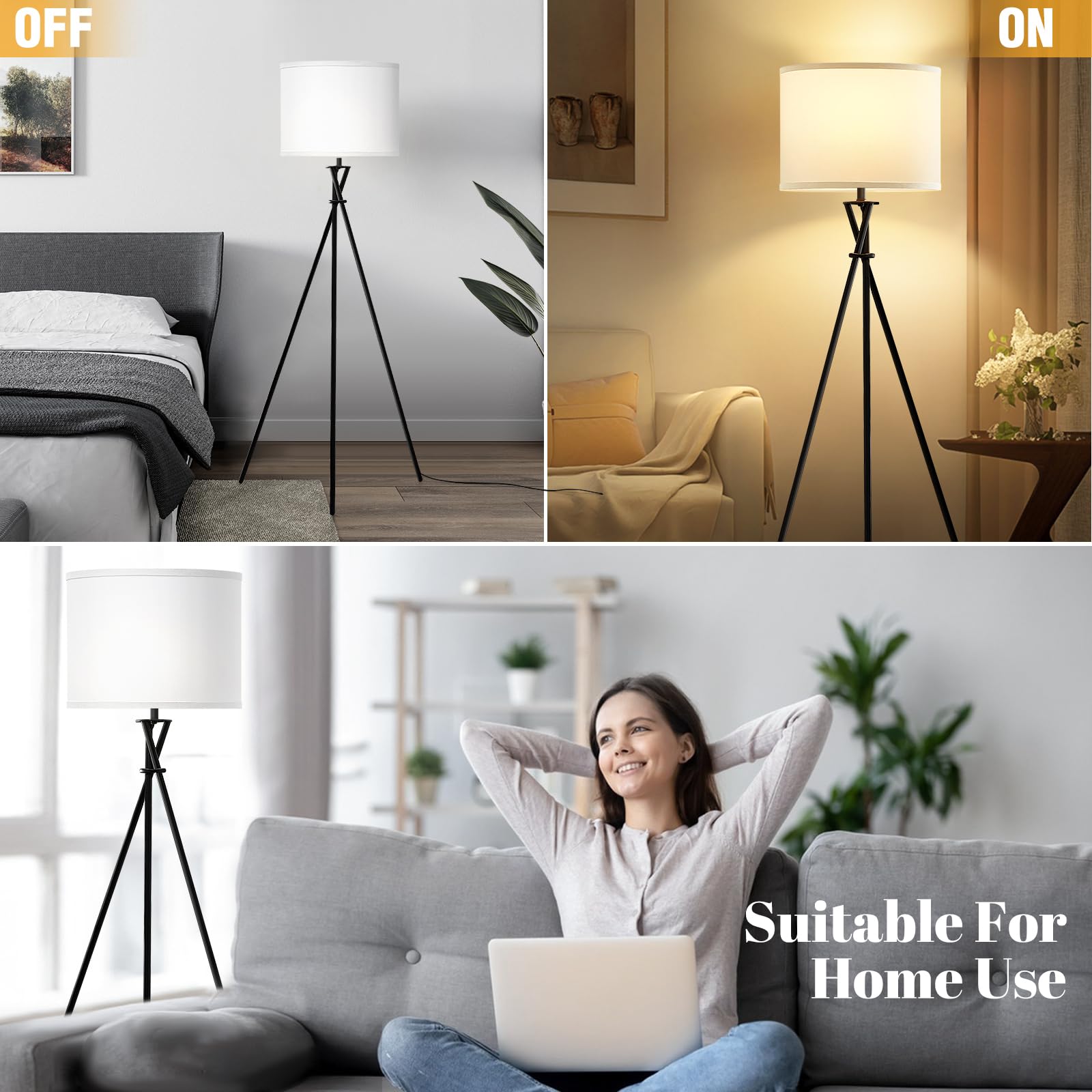 Luvkczc versatile floor lamp fits corners without clutter in compact spaces.
