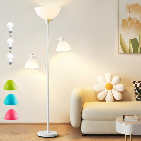 Luvkczc white floor lamp stands 72 inches for versatile living room lighting