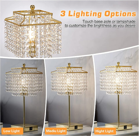 Luvkczc bedside lamp with USB ports keeps devices charged without clutter.