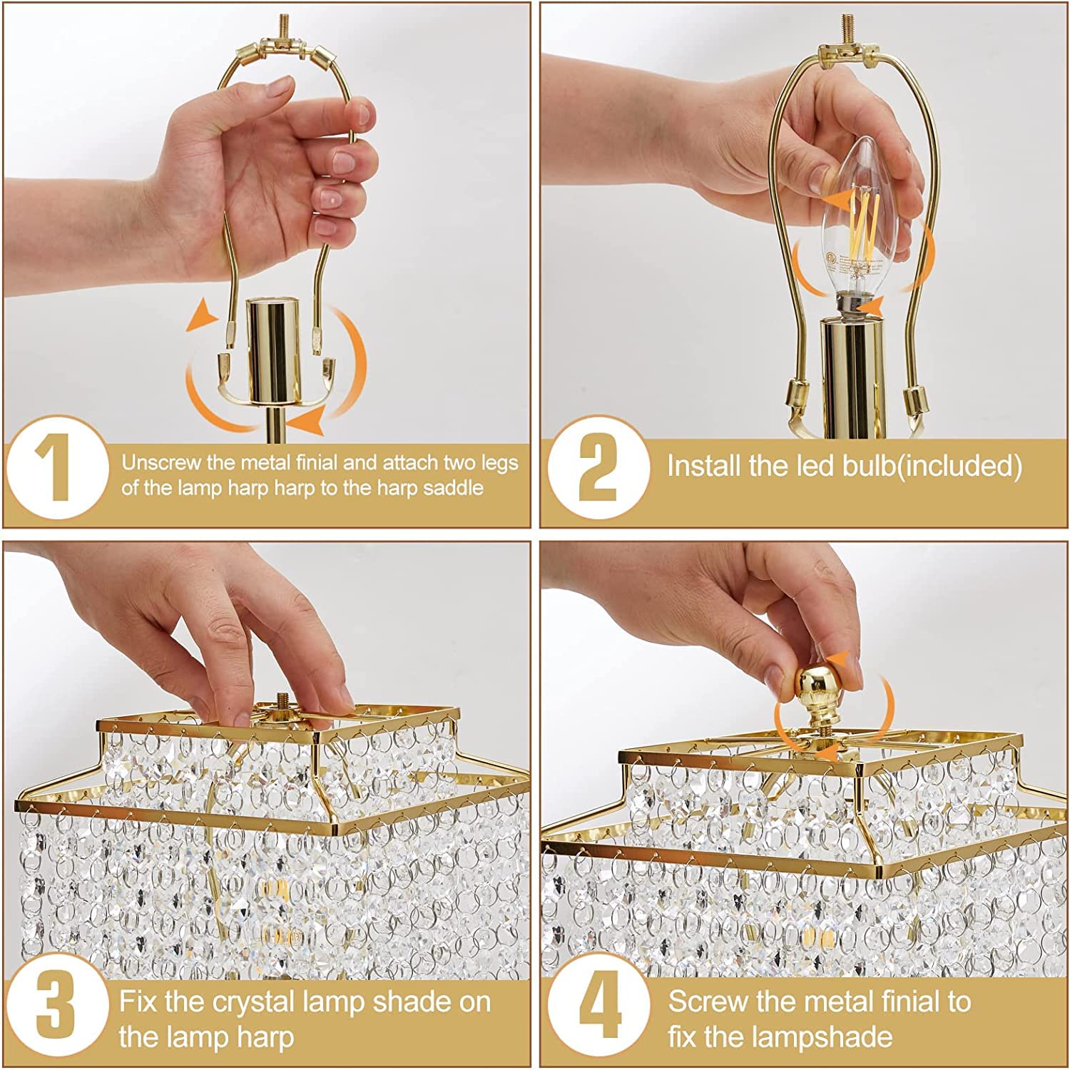 Luvkczc easy-assembly crystal strings simplify setup and protect hands.