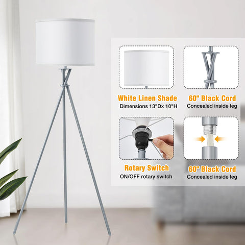 Luvkczc tripod lamp with stable legs preventing tipping near kids