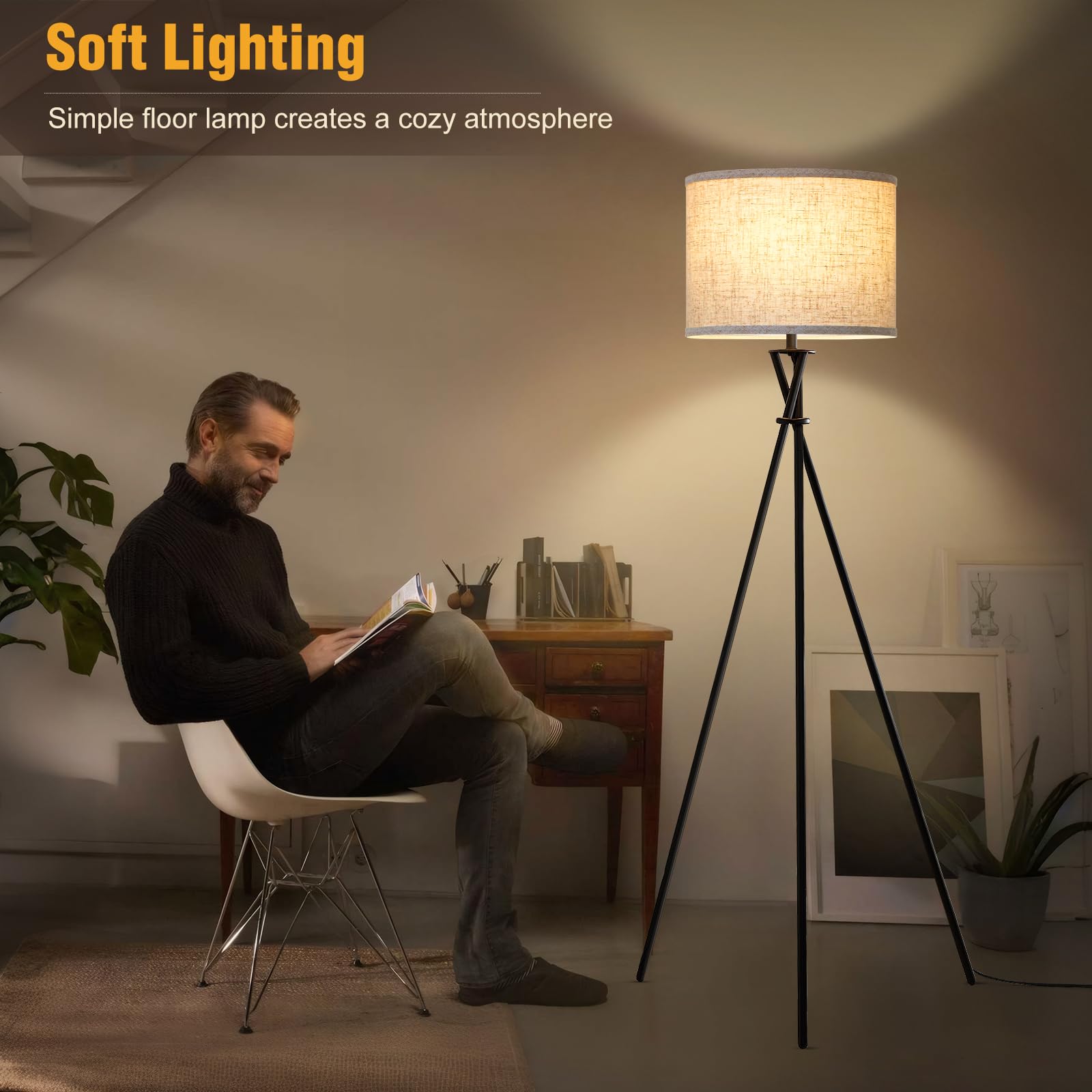 Luvkczc floor lamp easy to assemble with simple pole setup