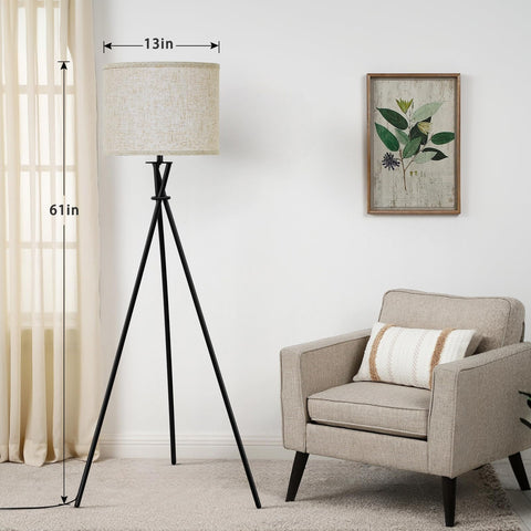 Luvkczc tripod floor lamp stands 61 inches tall for tall ceilings and broad illumination