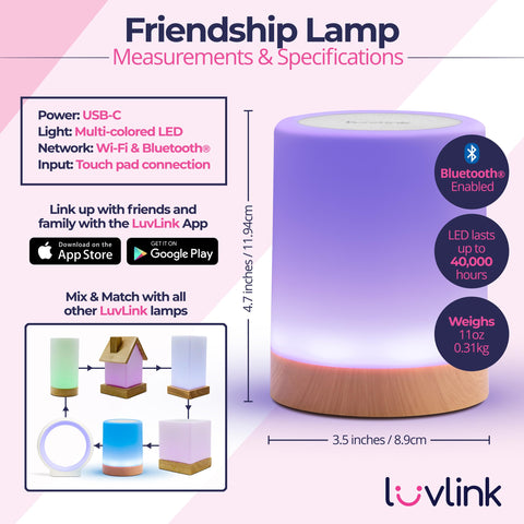 LuvLink color options glow warmly for mood setting and signaling.