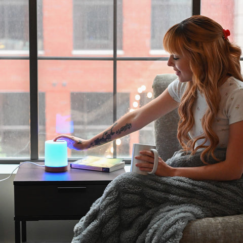 Open LuvLink gift box to reveal two glow ready lamps.