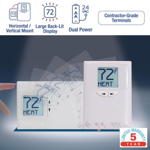 LUX Lux Pro PSD111B back panel view highlighting intuitive control layout.