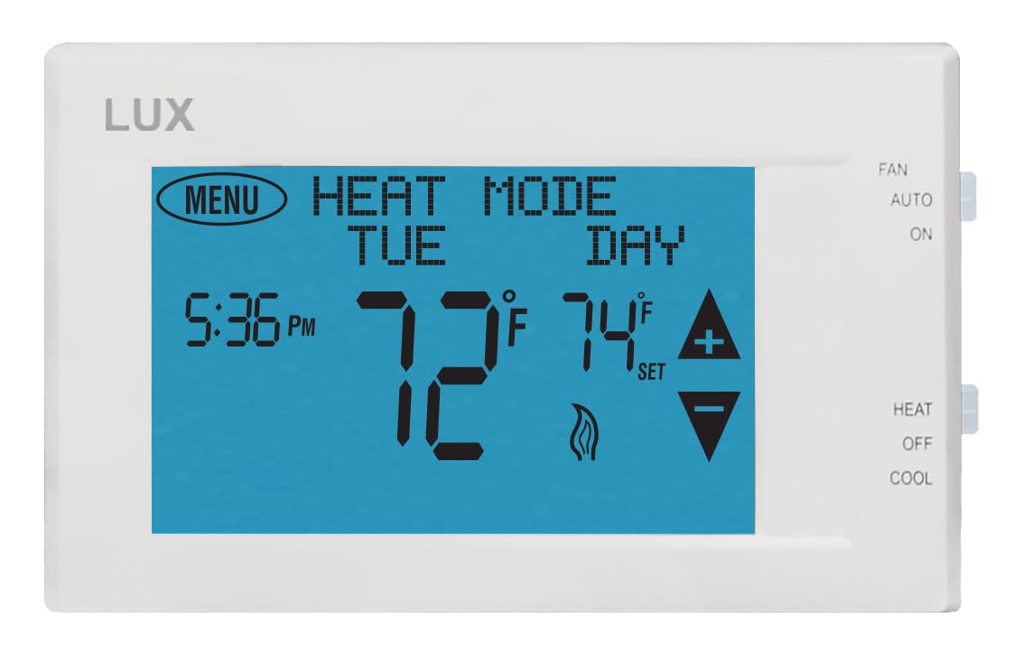 LUX TX9600TS two-stage heating in action for flexible comfort.
