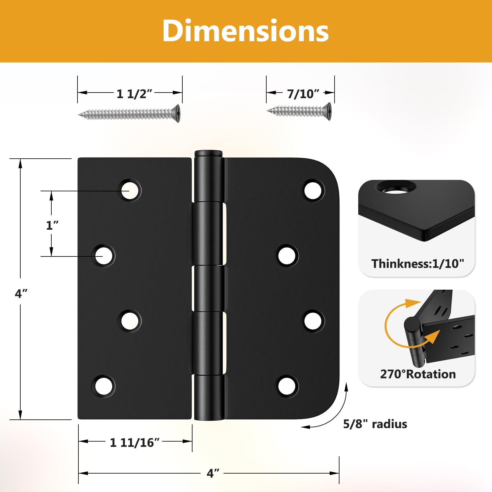 Luxbaro anti-corrosion matte black finish provides rust resistance