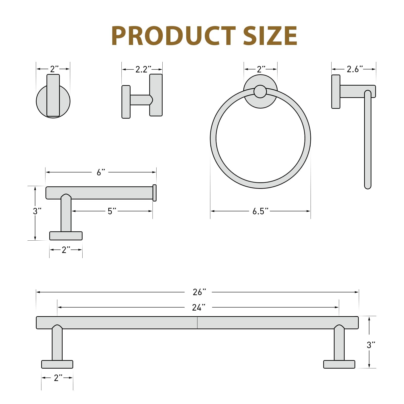 Luxbaro toilet paper holder complements the set with cohesive storage