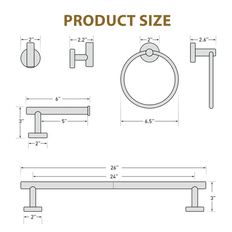 Luxbaro toilet paper holder complements the set with cohesive storage