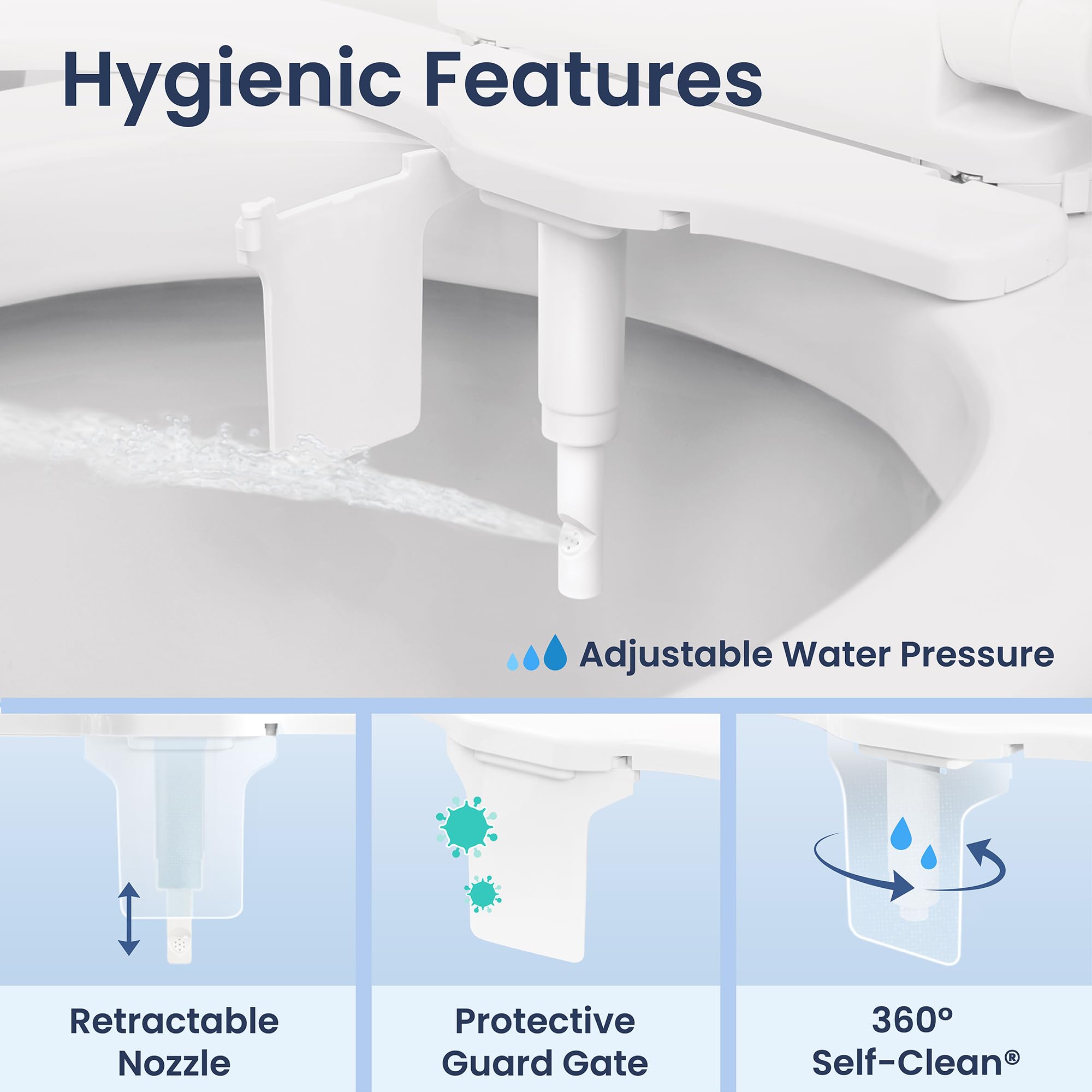 LUXE Bidet NEO 120 Plus EZ-Lift to Clean for simple maintenance